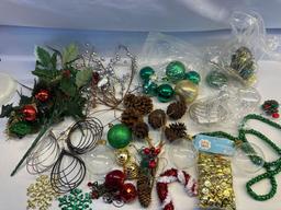 Christmas Lot , Ornaments, Garland, Etc