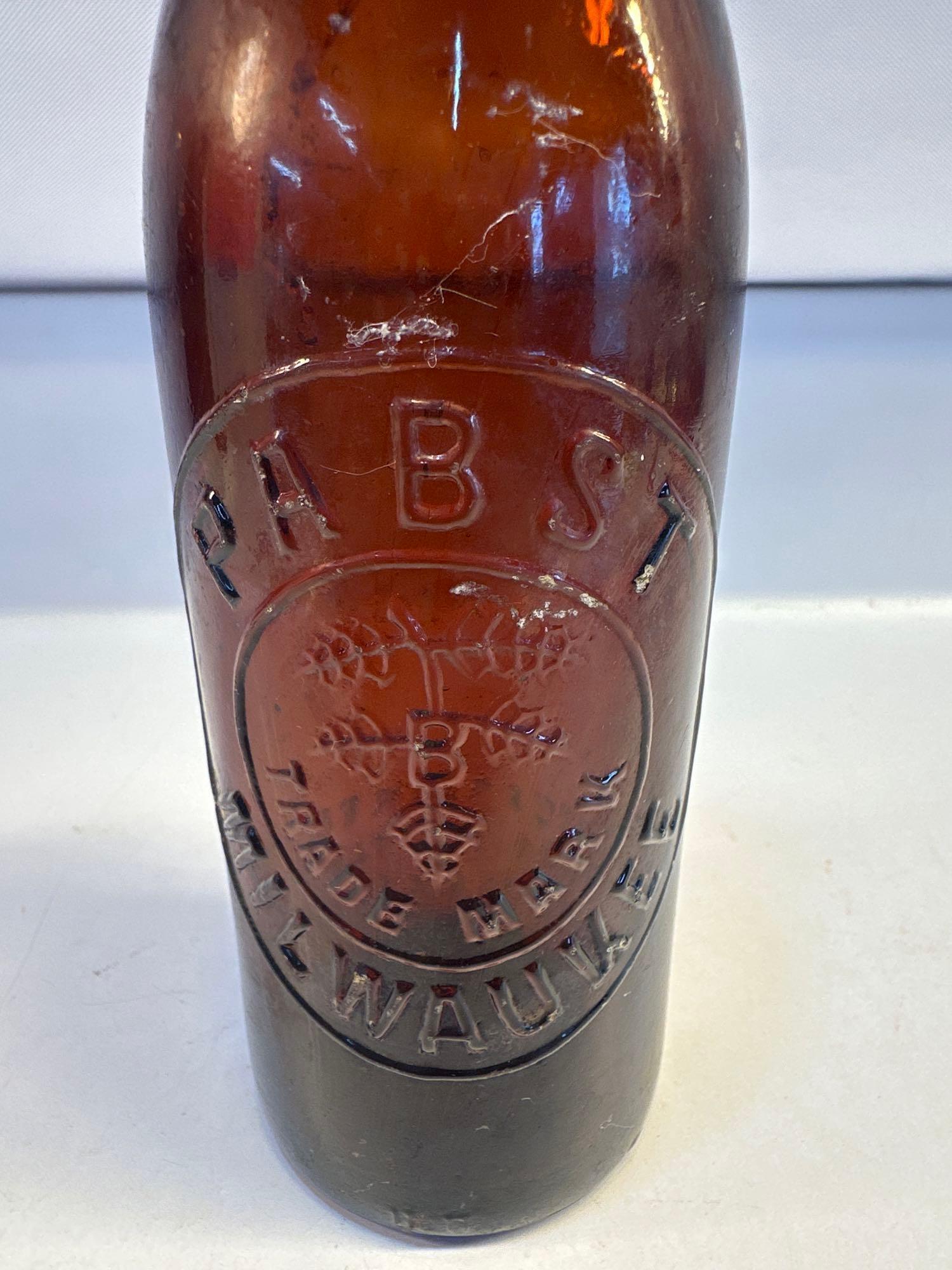Vintage PABST Milwaukee Glass Beer Bottle