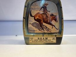 Vintage Frederic Remington Collectors Beam Kentucky Bourbon Whiskey Bottle
