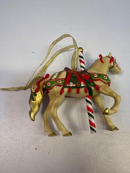 Porcelain Carousel Horse Ornament/ Glass Unicorn Horse Ornament/ Bear Ornament