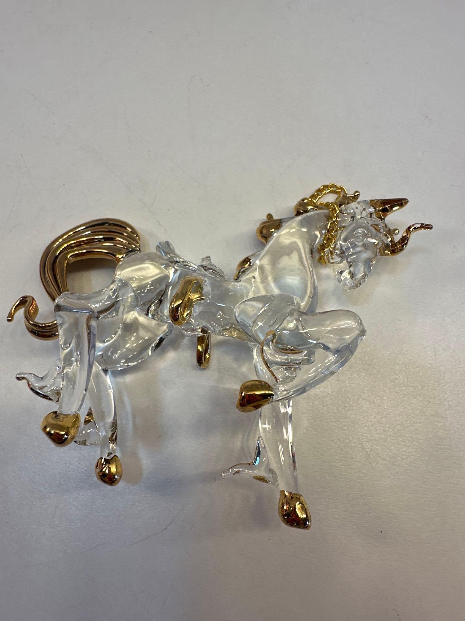 Porcelain Carousel Horse Ornament/ Glass Unicorn Horse Ornament/ Bear Ornament