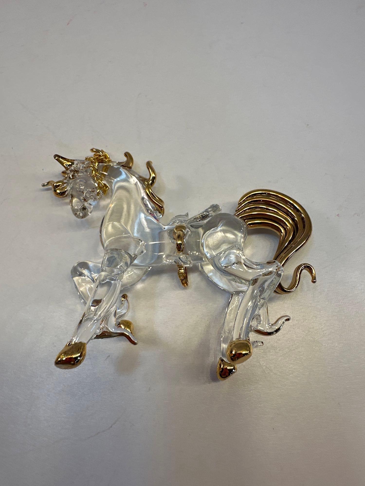 Porcelain Carousel Horse Ornament/ Glass Unicorn Horse Ornament/ Bear Ornament