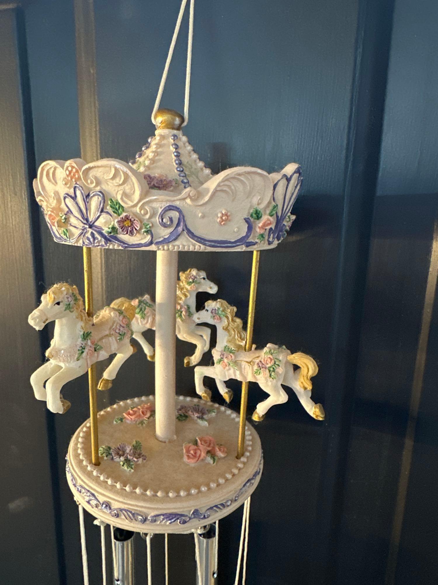 Ceramic Carousel Horse Wind Chime