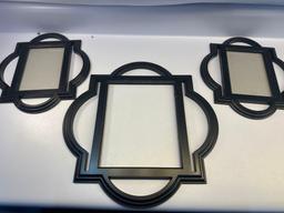 3 Pc Plastic Picture Wall Frames / 1 is Missing Glass