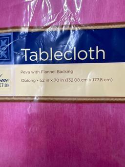 1 New Plastic Tablecloth/ Cloth Cream Colored Tablecloth/ White Lace Tablecloth