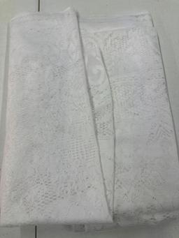 1 New Plastic Tablecloth/ Cloth Cream Colored Tablecloth/ White Lace Tablecloth