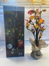 24 Inch Tall Decorative LED Harvest Tree In Box