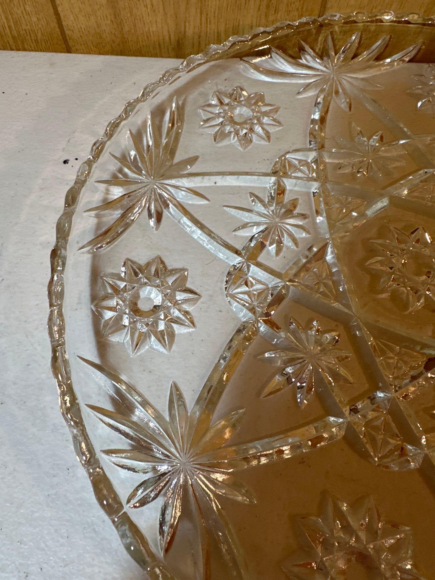 4 Glass Serving Plates
