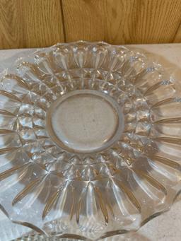 4 Glass Serving Plates