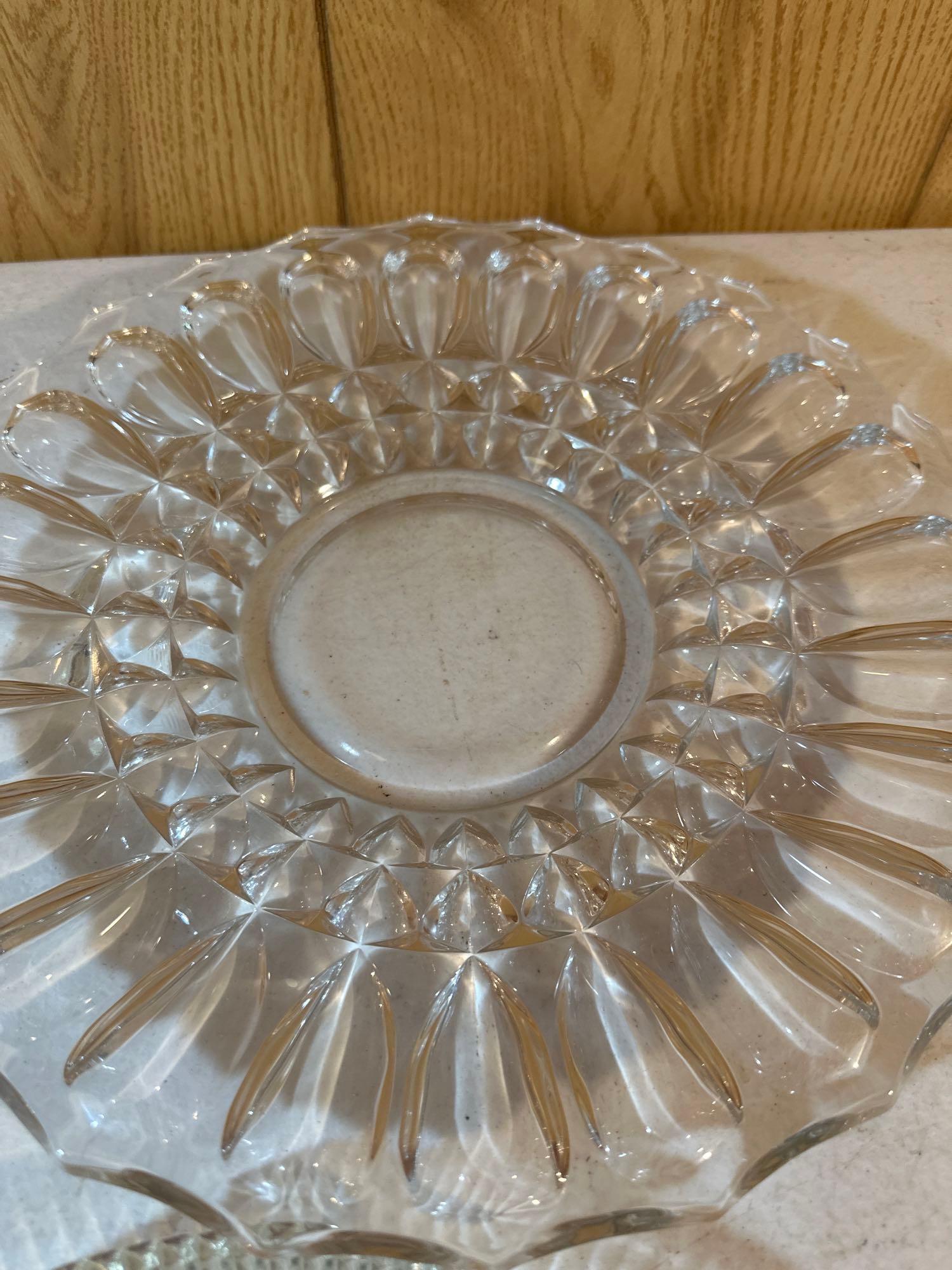 4 Glass Serving Plates
