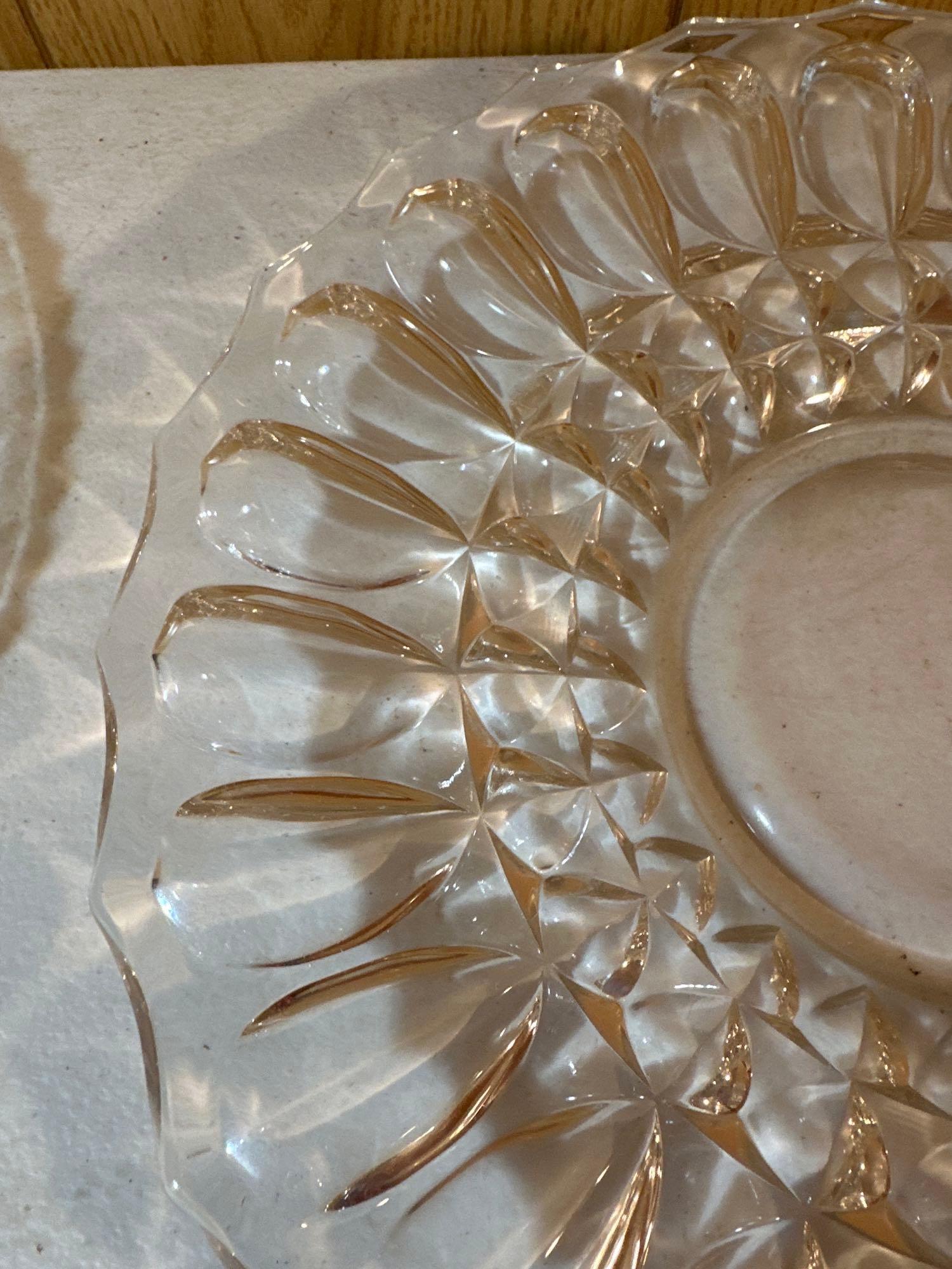 4 Glass Serving Plates