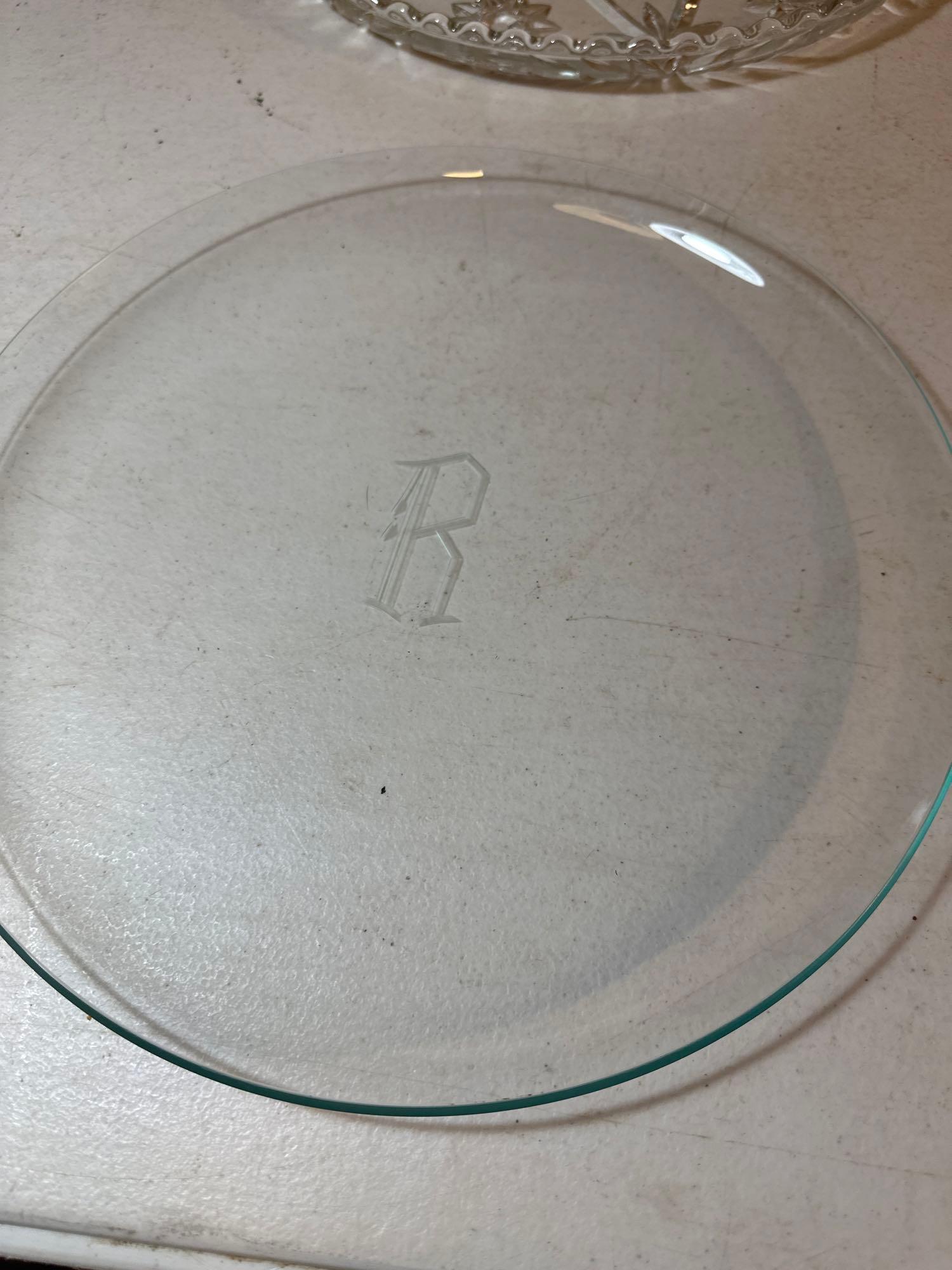 4 Glass Serving Plates