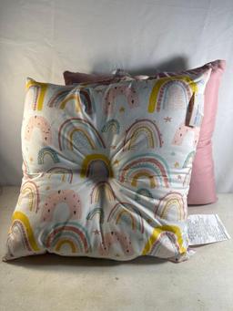 New Reversible Floor Cushion Rainbow