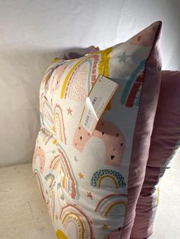 New Reversible Floor Cushion Rainbow