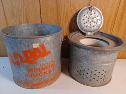 Old Pail Floating Minnow Bucket