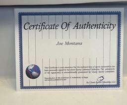Joe Montana Signed Photo With Certificate Of Authenticity