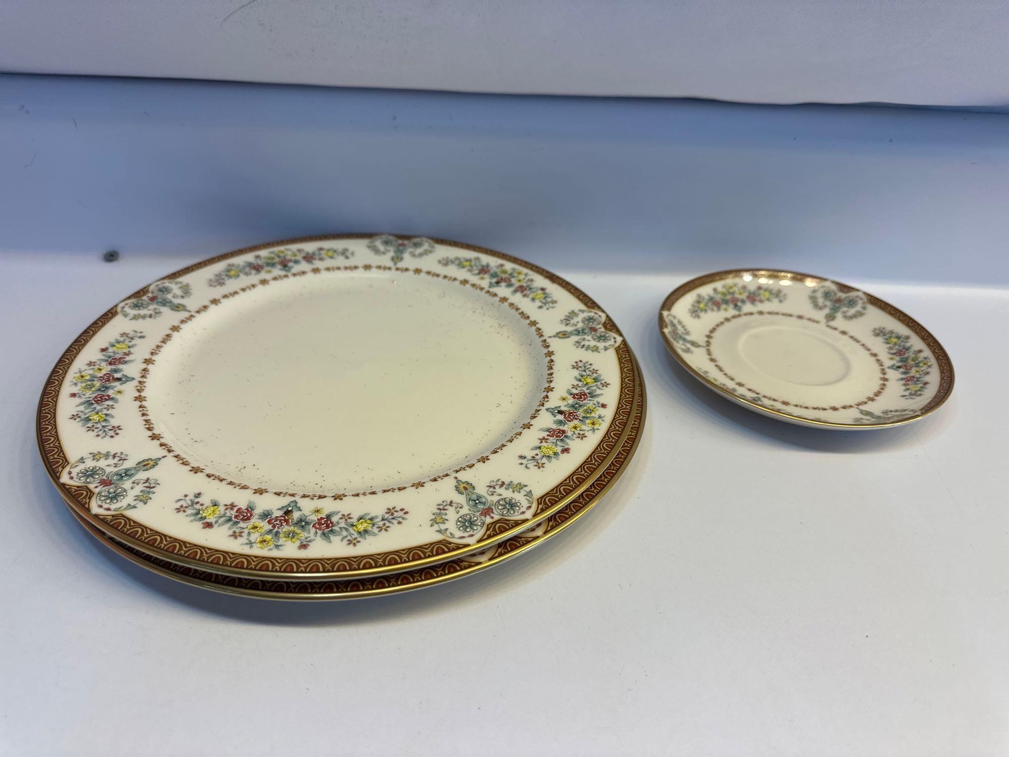 2 Gorham Fine China Plates / 1 Gorham Fine Chine Dessert Plate