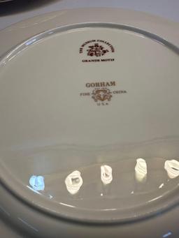 2 Gorham Fine China Plates / 1 Gorham Fine Chine Dessert Plate