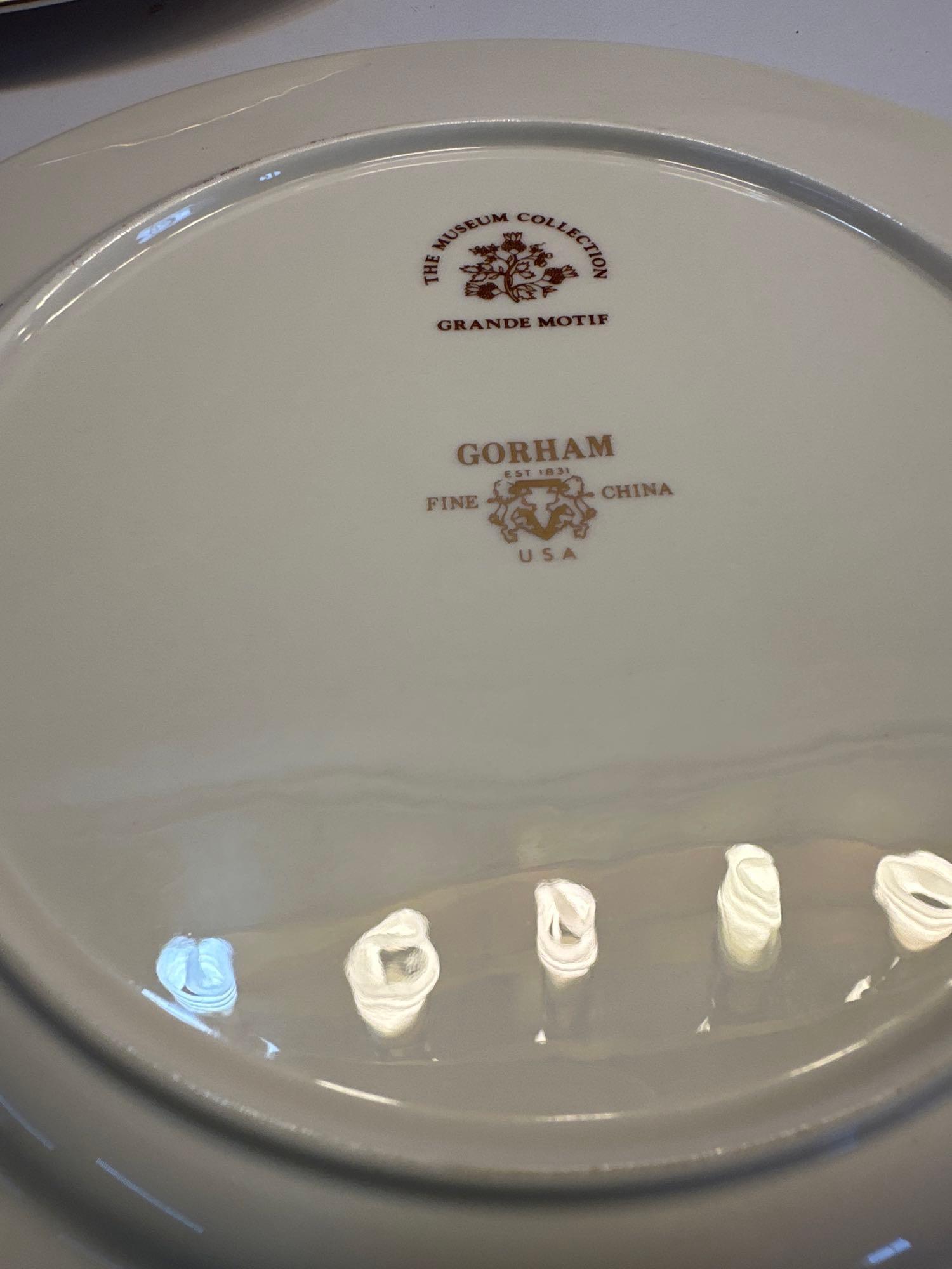 2 Gorham Fine China Plates / 1 Gorham Fine Chine Dessert Plate