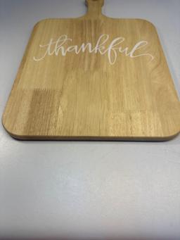 Wooden Thankful Cutting Broad With Handle