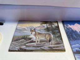 Four 8 x 10 Fox Prints On Cardboard Back