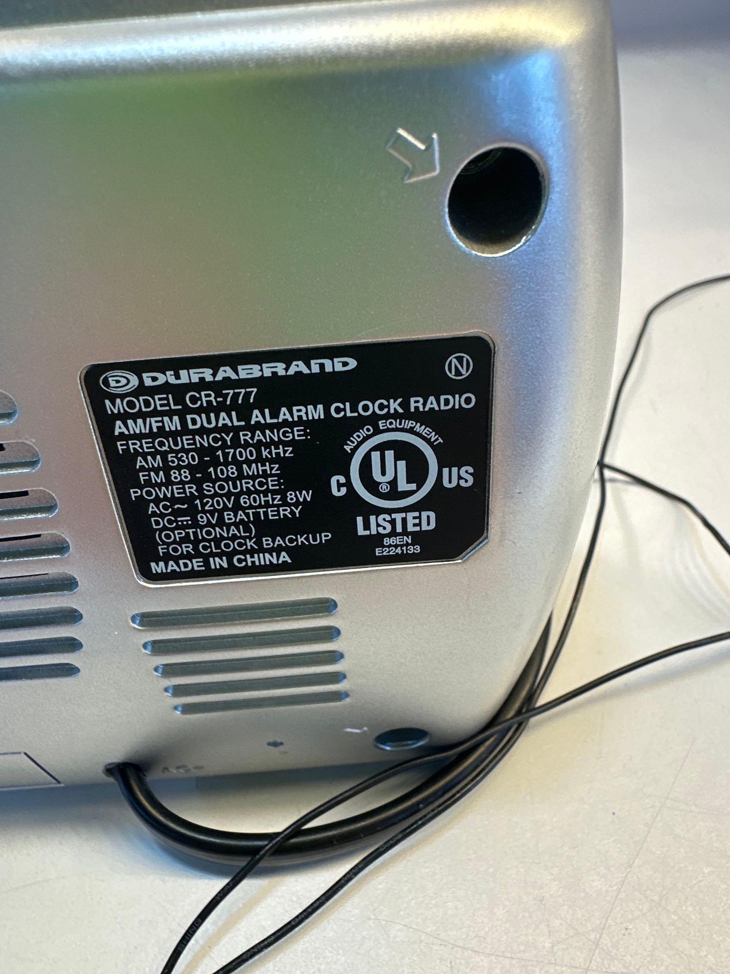 Durabrand AM/FM Dual Alarm Clock Radio