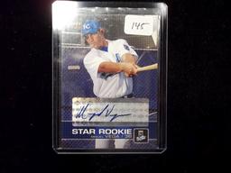 Miguel Vega Kansas City Royals Star Rookie Aurographed Card