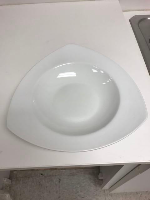 3 point white bowl