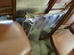 SOLID WOOD 7’-10’ TABLE W/2 ARM CHAIRS & 8 SIDE CHAIRS (HAS 2 LEAFS)
