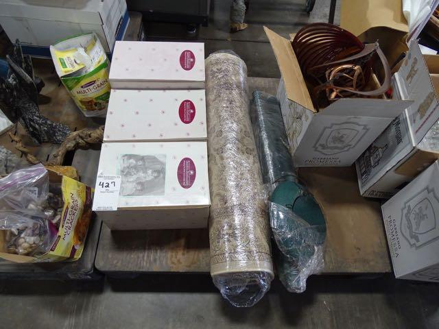 PORCELAIN DOLLS, CARPET RUNNER & WIND CHIMES