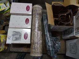 PORCELAIN DOLLS, CARPET RUNNER & WIND CHIMES
