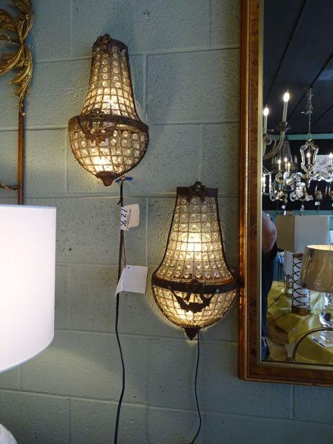 SCONCE CRYSTAL 2/LIGHT (X2)  RETAIL $437