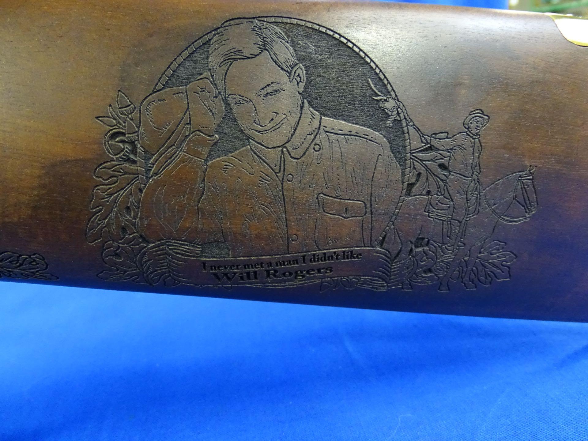 HARTFORD OKLAHOMA CENTENNIAL .45 COLT LEVER ACTION RIFLE W/COMMEMORATIVE CASE & KNIFE S/N# AM185689