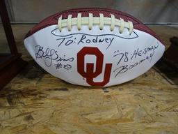 OU FOOTBALL SIGNED BY BILLY SIMS