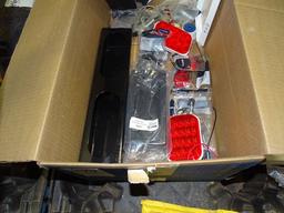 BOX OF LED TAIL LIGHTS, SIDE MARKERS LIGHT BOX & MISC