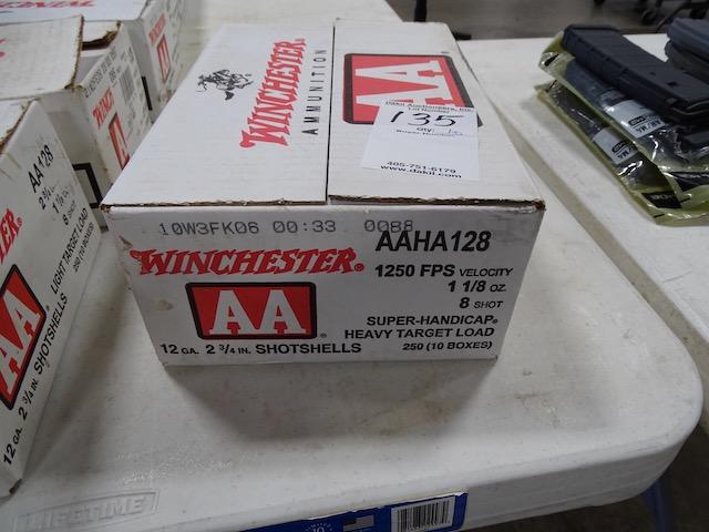 WINCHESTER AA 12 GA  2 ¾ IN.  1 1/8 OZ  8 SHOT SUPER  HANDICAP HEAVY TARGET  25 RDS/ BOX   (X10)