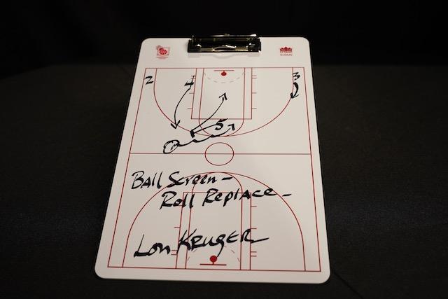 Lon Kruger Autographed OU Clipboard Men’s Basketball Play