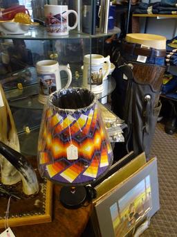 HORN LAMP, HORN TABLE & SOUTHWEST LAMP (X3)
