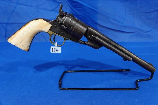 COLT RICHARDS CONVERSION 44 CAL REVOLVER 6-SHOT W/IVORY GRIP & SHADOW BOX MFG: 1876 S/N: 199693