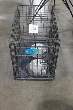 TOP PAW FOLDING DOUBLE DOOR CRATE X-SMALL W/2 BOWLS