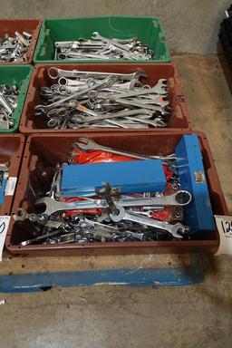 TUBS OF ASSORTED WRENCHES & SOCKETS (X3)