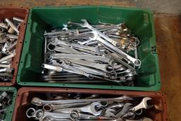 TUBS OF ASSORTED WRENCHES & SOCKETS (X3)