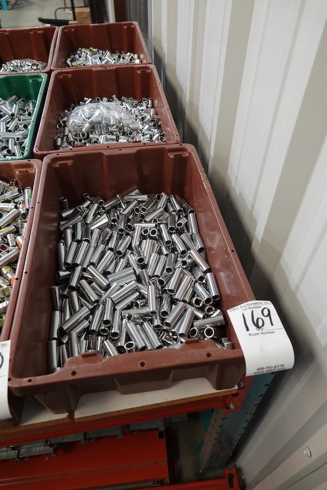TUBS OF ASSORTED SOCKETS (X3)
