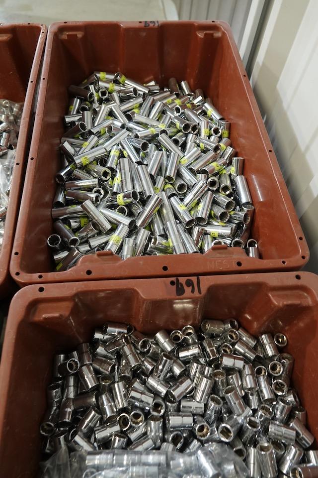 TUBS OF ASSORTED SOCKETS (X3)