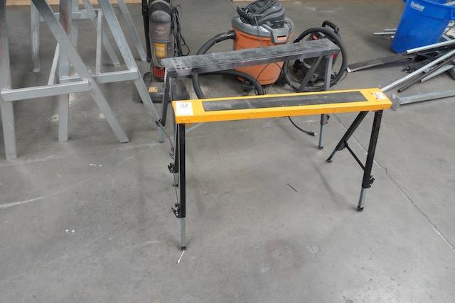 PAIR OF METAL SAWHORSES