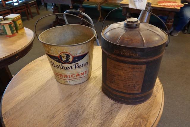 OIL CAN & BUCKET (X2)