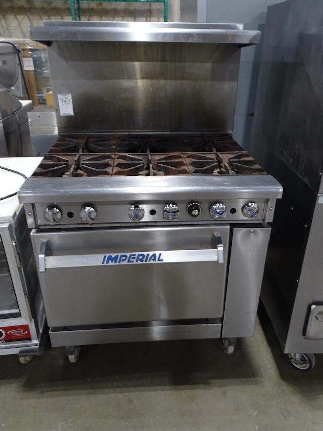 IMPERIAL GAS 6 BURNER RANGE W/OVEN