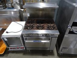 IMPERIAL GAS 6 BURNER RANGE W/OVEN