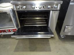 IMPERIAL GAS 6 BURNER RANGE W/OVEN