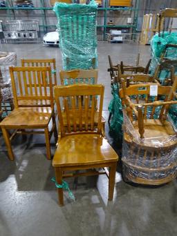 WOOD DINING CHAIRS (X35)